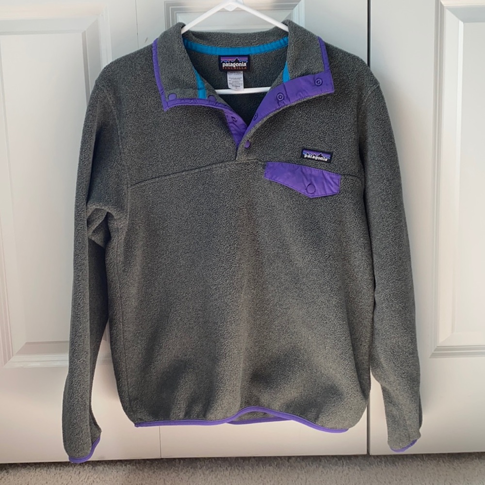 Patagonia Fleece Pullover Synchilla Grey Sz Small